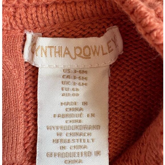 New Cynthia Rowley Baby Girl Fall Sweater Dress 3-6 Months - Picture 4 of 4